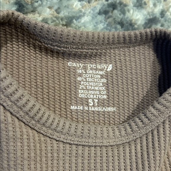 Cozy Brown Long Sleeve Kids Tee - Picture 2 of 3